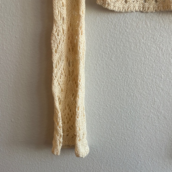 NWT Zara Cream Knit Cropped Top - Picture 4 of 6